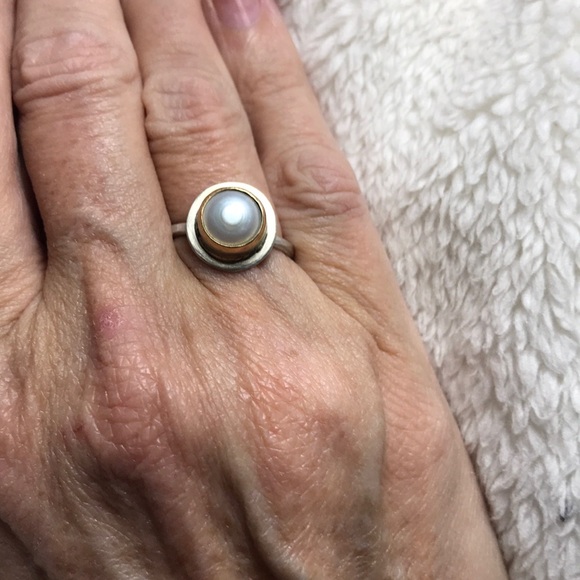 Sundance Jewelry - Sundance Sterling, Gold, & Pearl Ring
